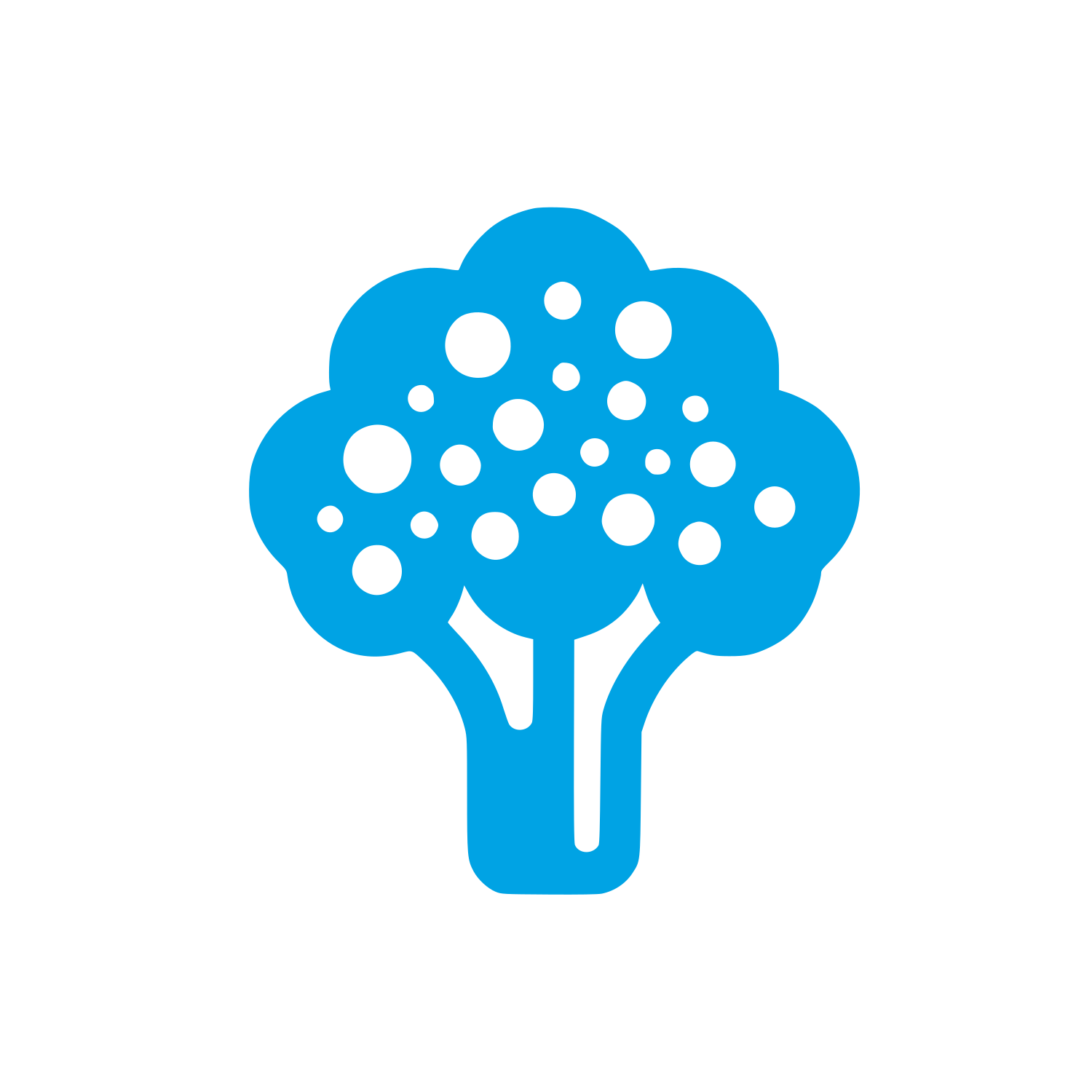 Broccoli Logo Design #00a3e4