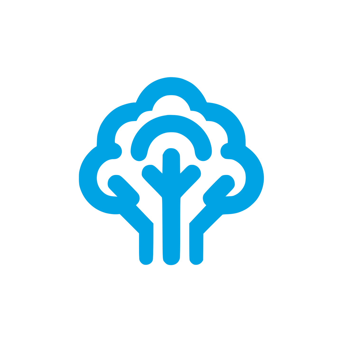 Tree Logo Design #00a3e4
