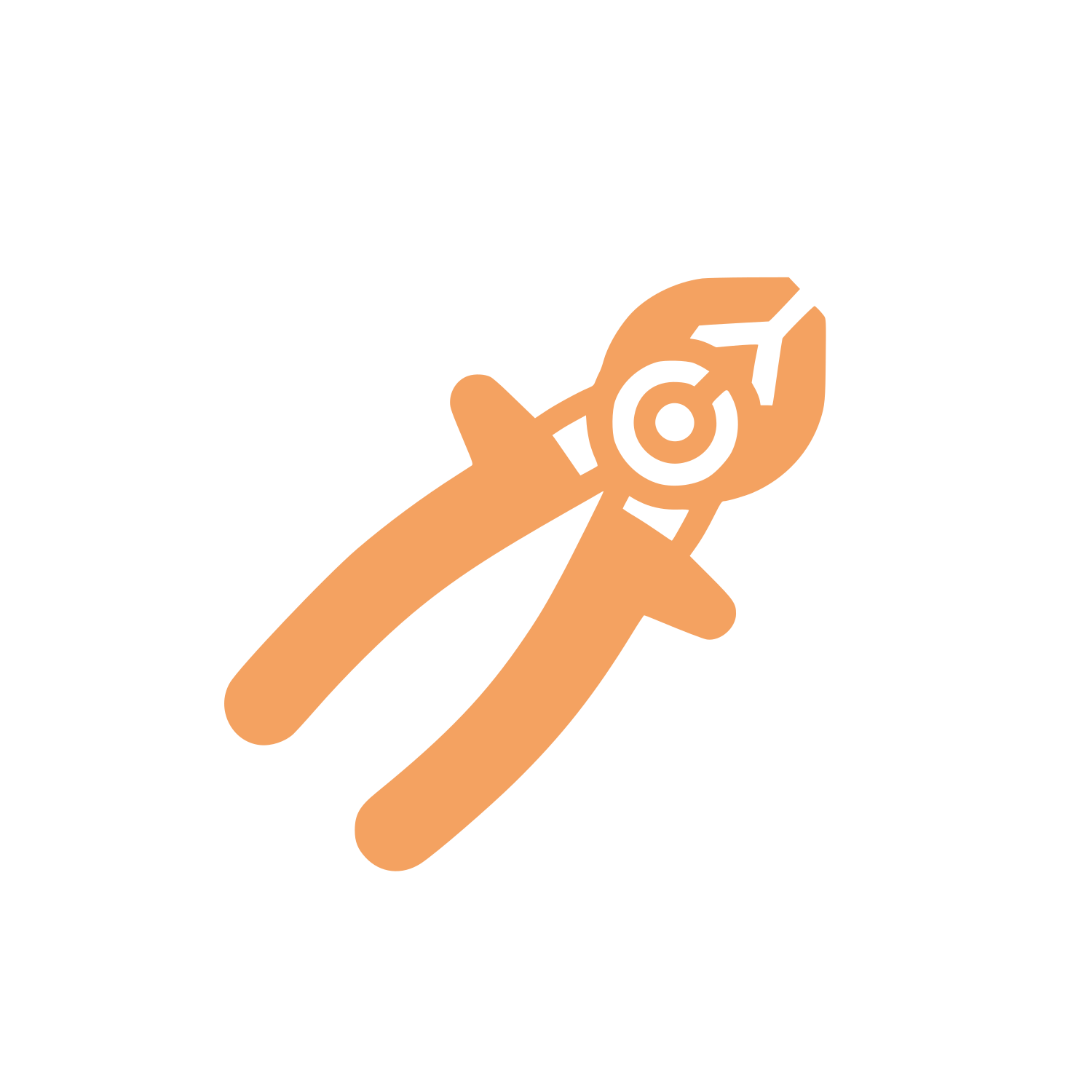 Pliers Tool Logo #F4A261