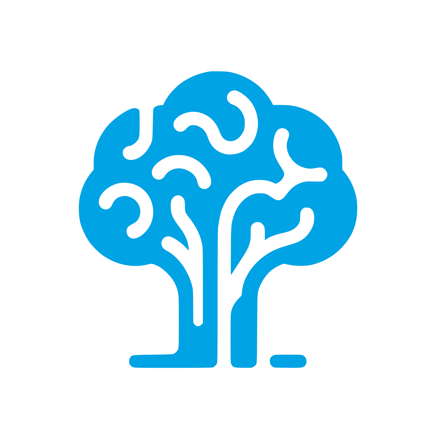 Tree Logo Design #00a3e4