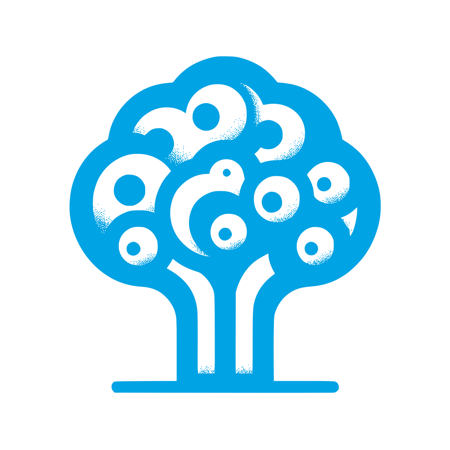 Tree Logo Design #00a3e4