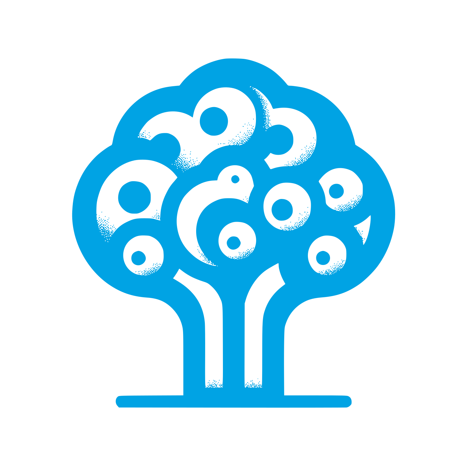 Tree Logo Design #00a3e4
