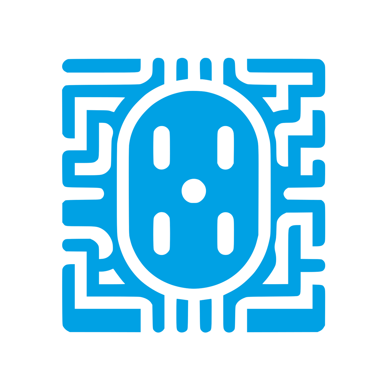 Microchip Circuit Logo #00A1E4