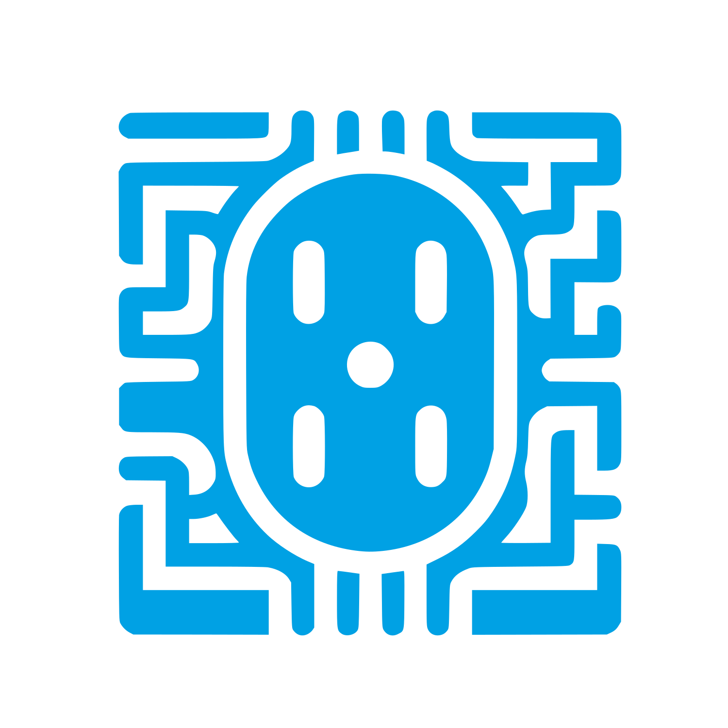 Microchip Circuit Logo #00A1E4