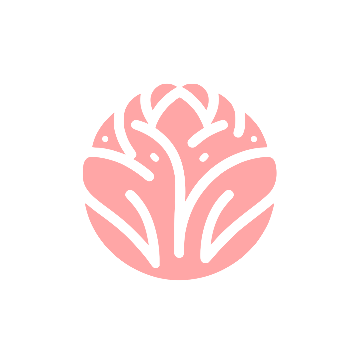 Cabbage Flower Logo #ffa6a6