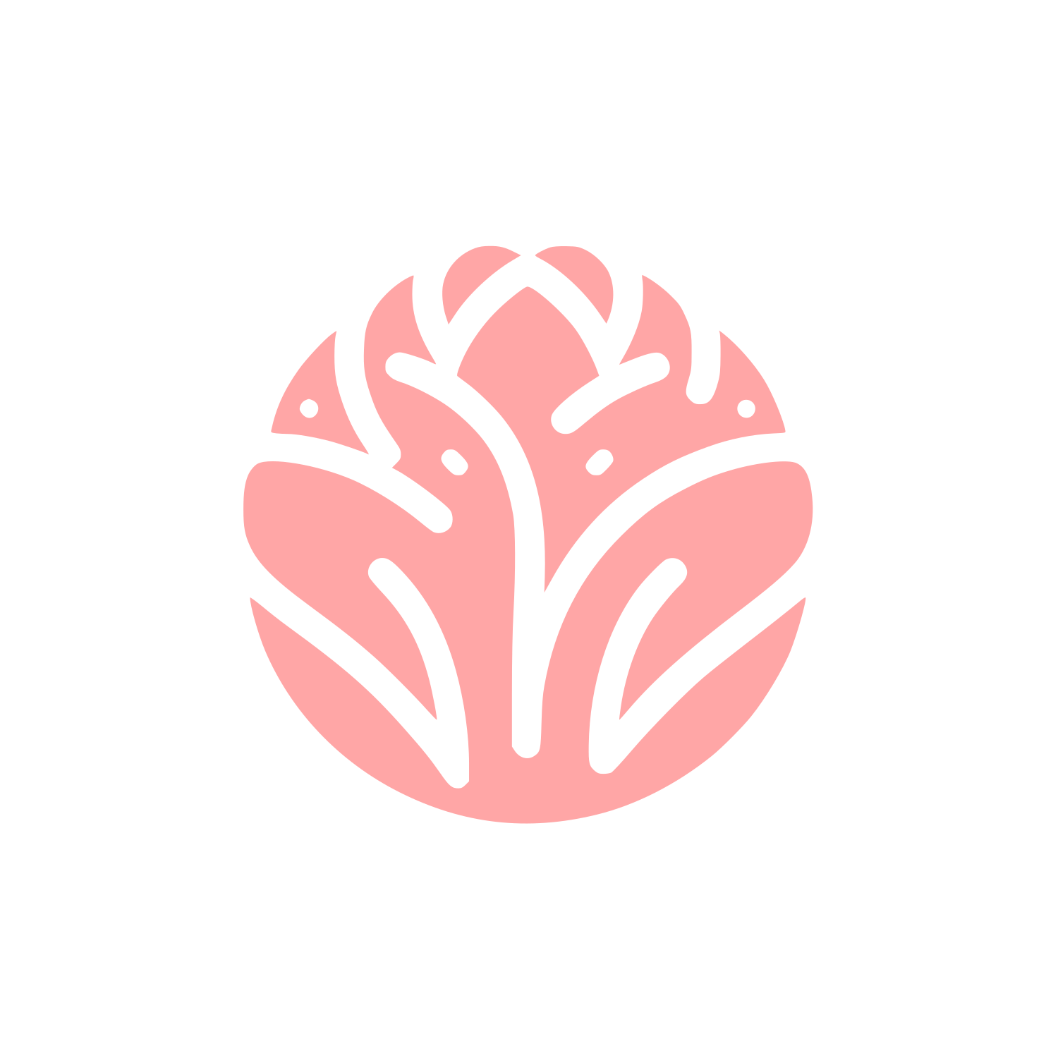 Cabbage Flower Logo #ffa6a6