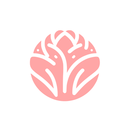 Cabbage Flower Logo #ffa6a6