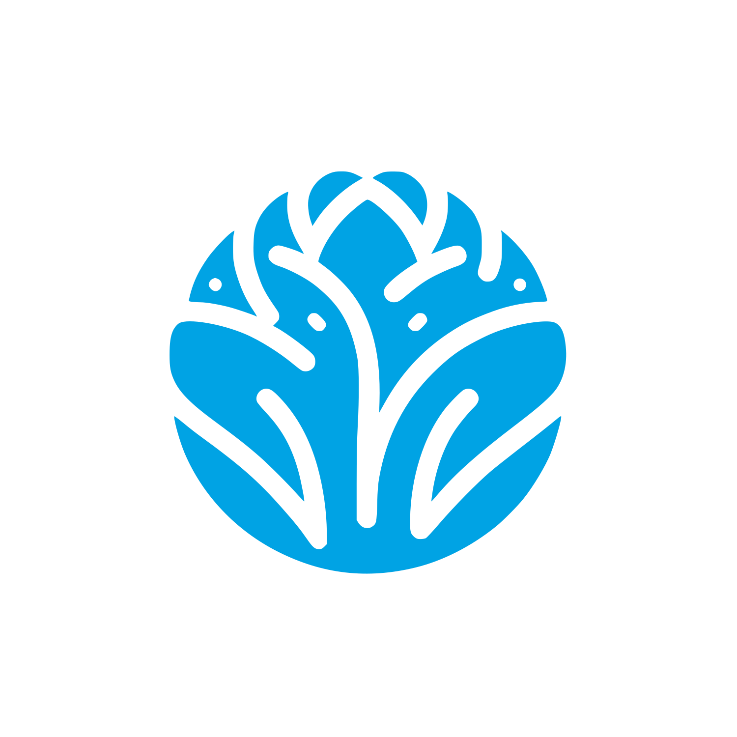 Cabbage Flower Logo #00a3e4