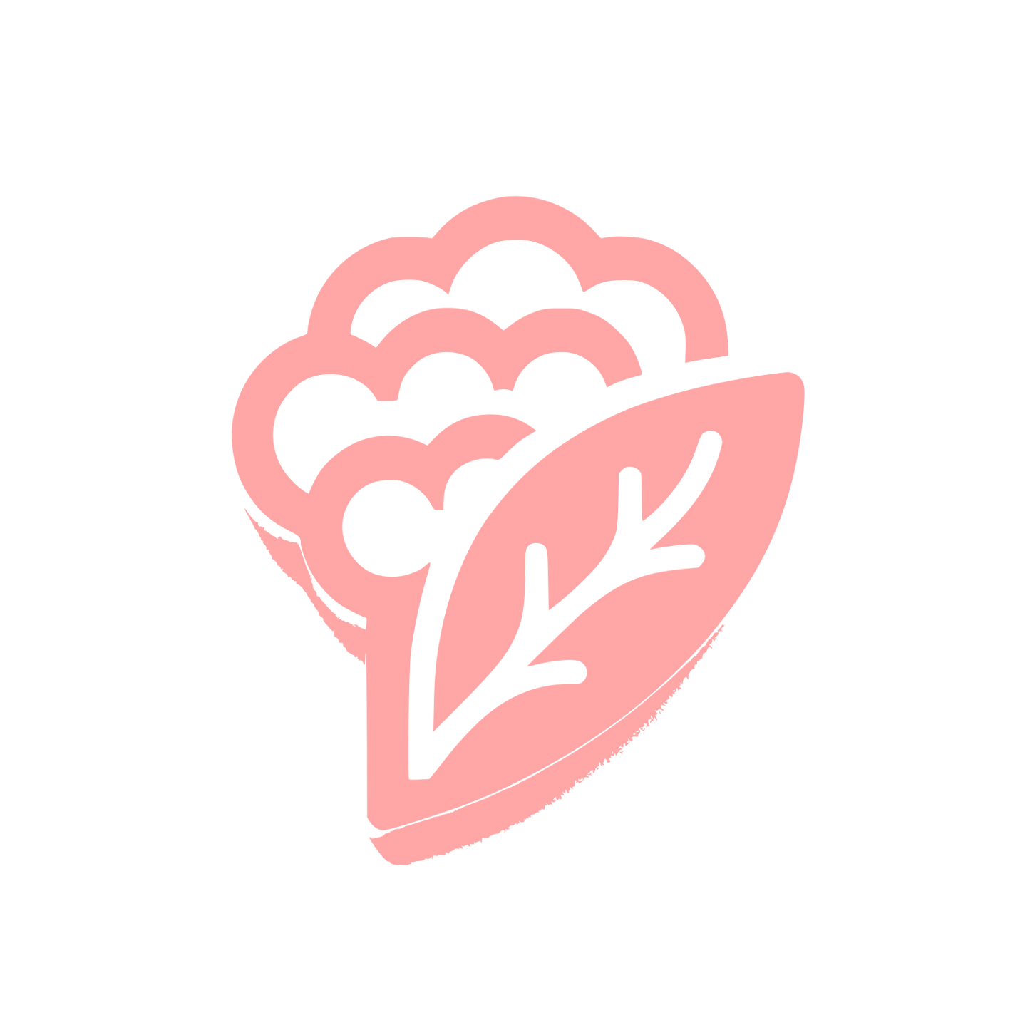 Logo with Leaf Design #ffa6a6
