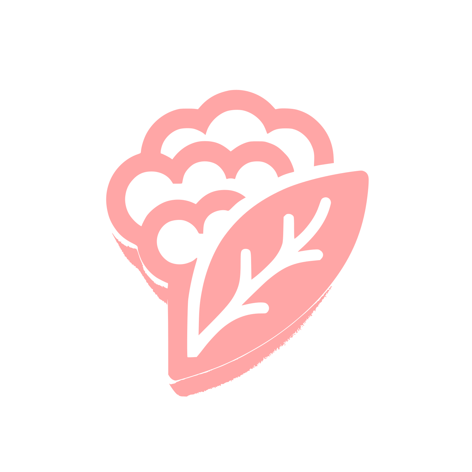 Logo with Leaf Design #ffa6a6