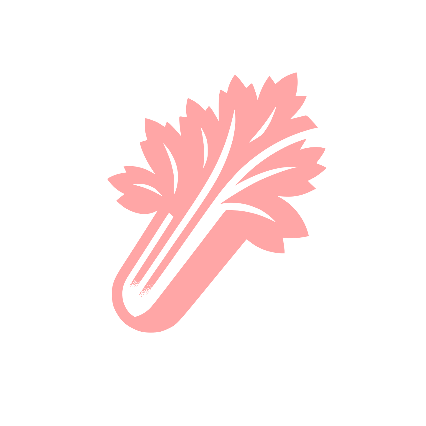 Celery Leaf Logo #ffa6a6