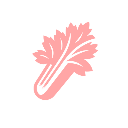 Celery Leaf Logo #ffa6a6