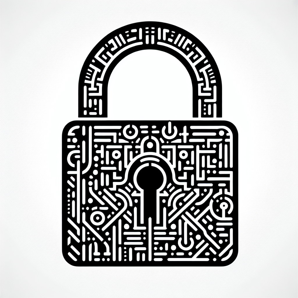 Padlock Circuit Pattern Logo