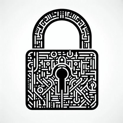 Padlock Circuit Pattern Logo