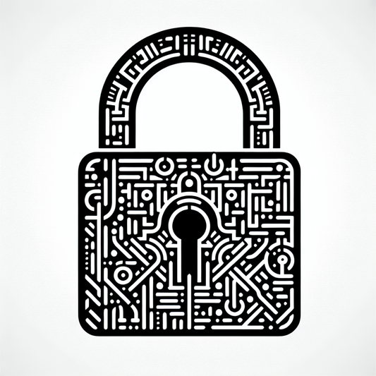 Padlock Circuit Pattern Logo