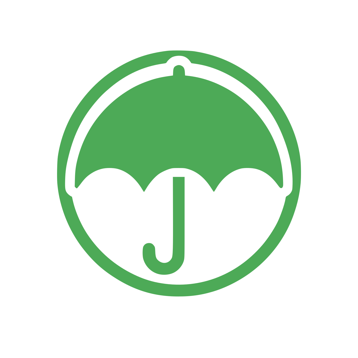 Umbrella Circle Logo #4DAA57