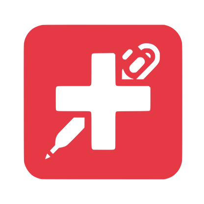 Medical Cross Capsule Logo #E63946