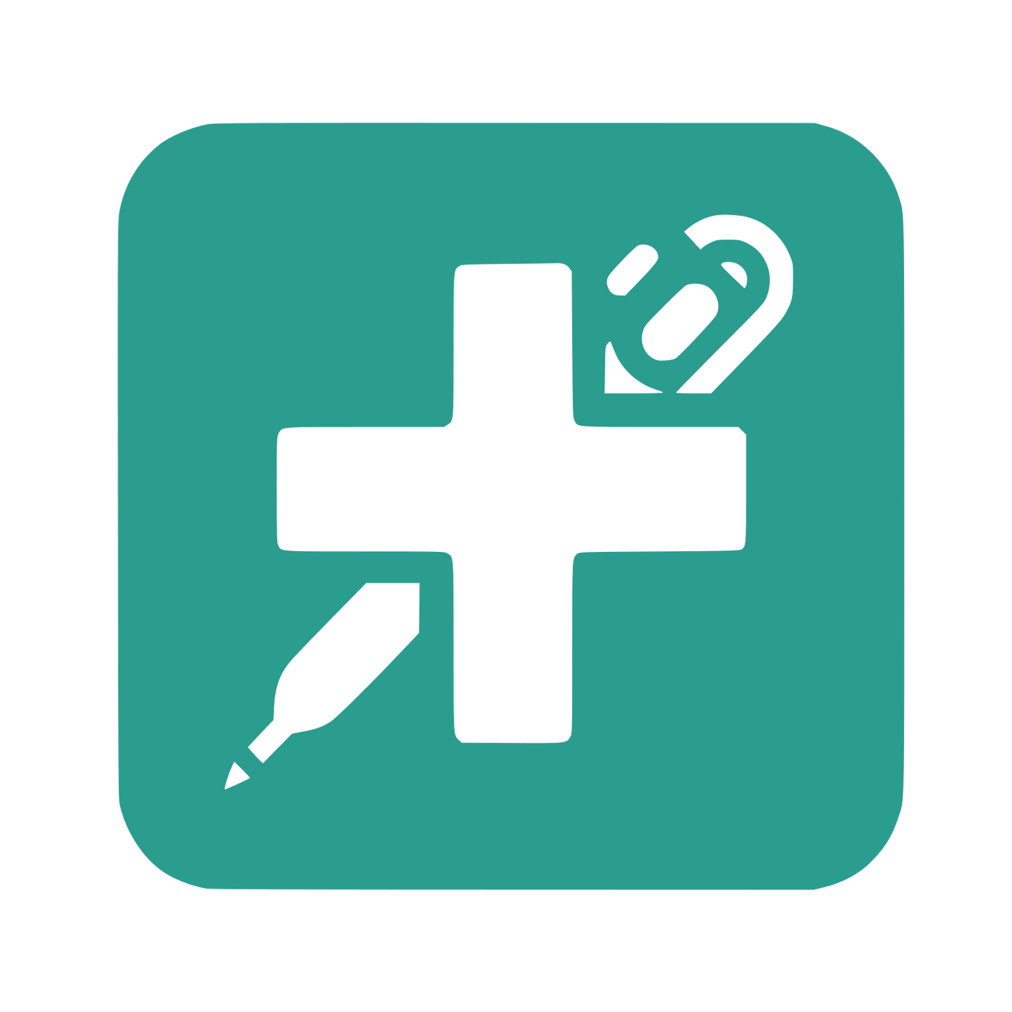 Medical Cross Capsule Logo #2A9D8F