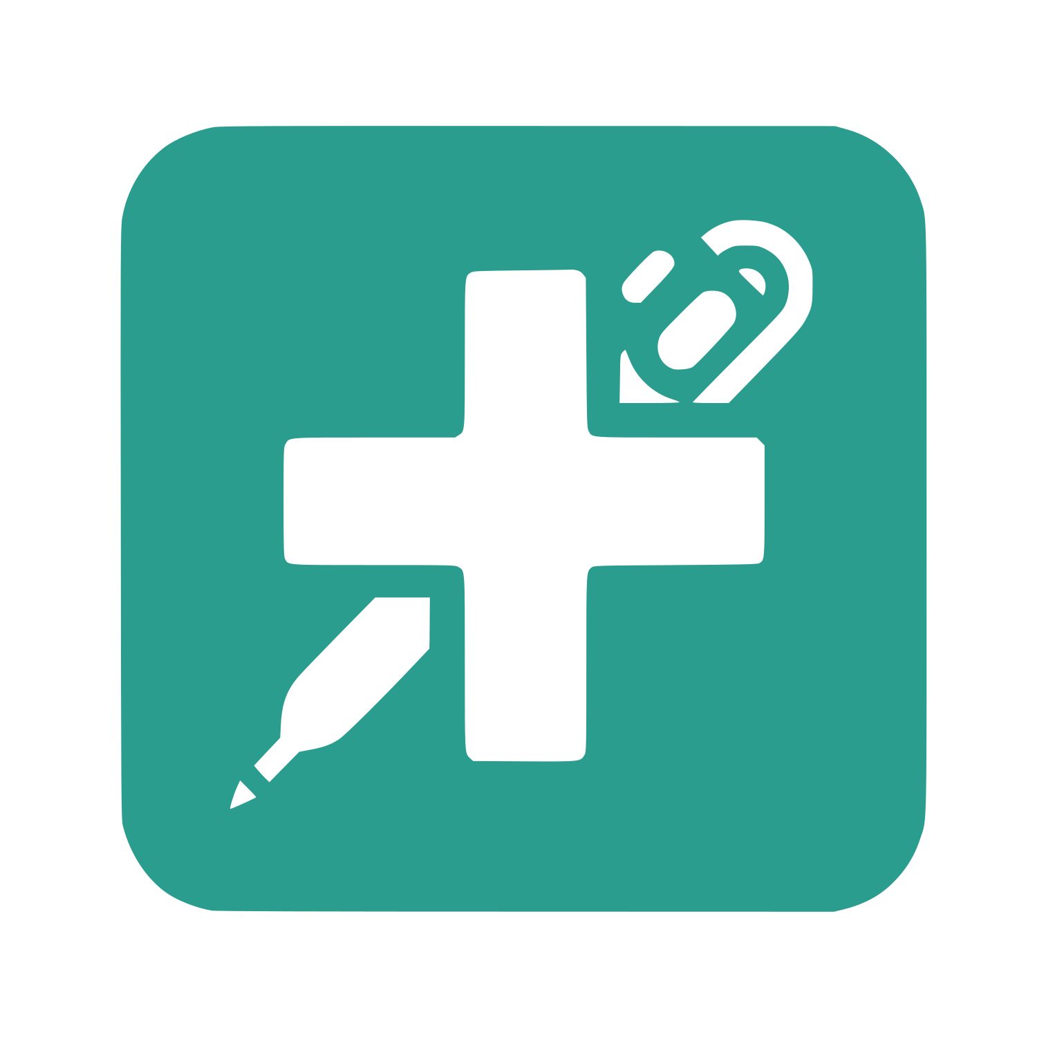 Medical Cross Capsule Logo #2A9D8F