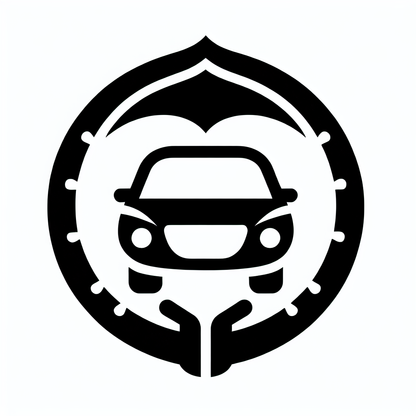 Car Under Umbrella Logo