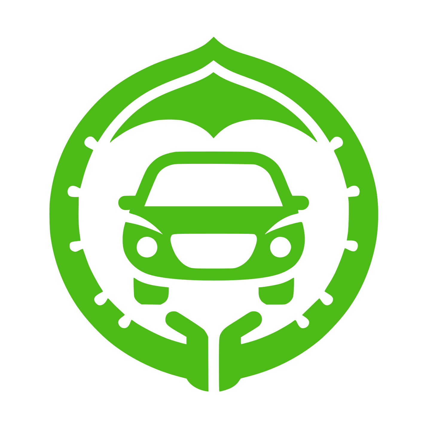 Car Under Umbrella Logo #4CBB17