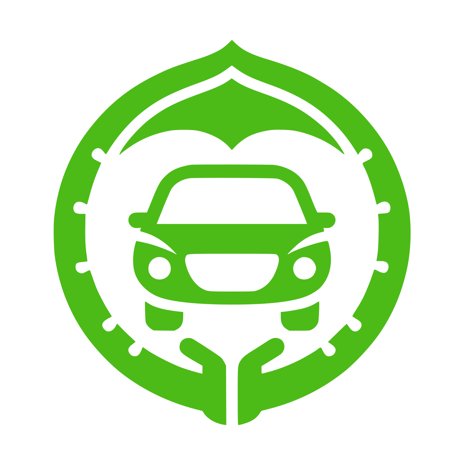 Car Under Umbrella Logo #4CBB17