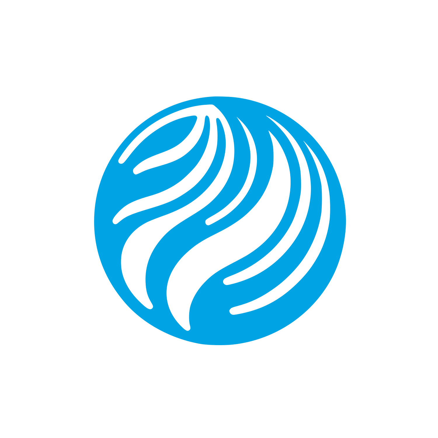 Coconut Waves Logo #00a3e4