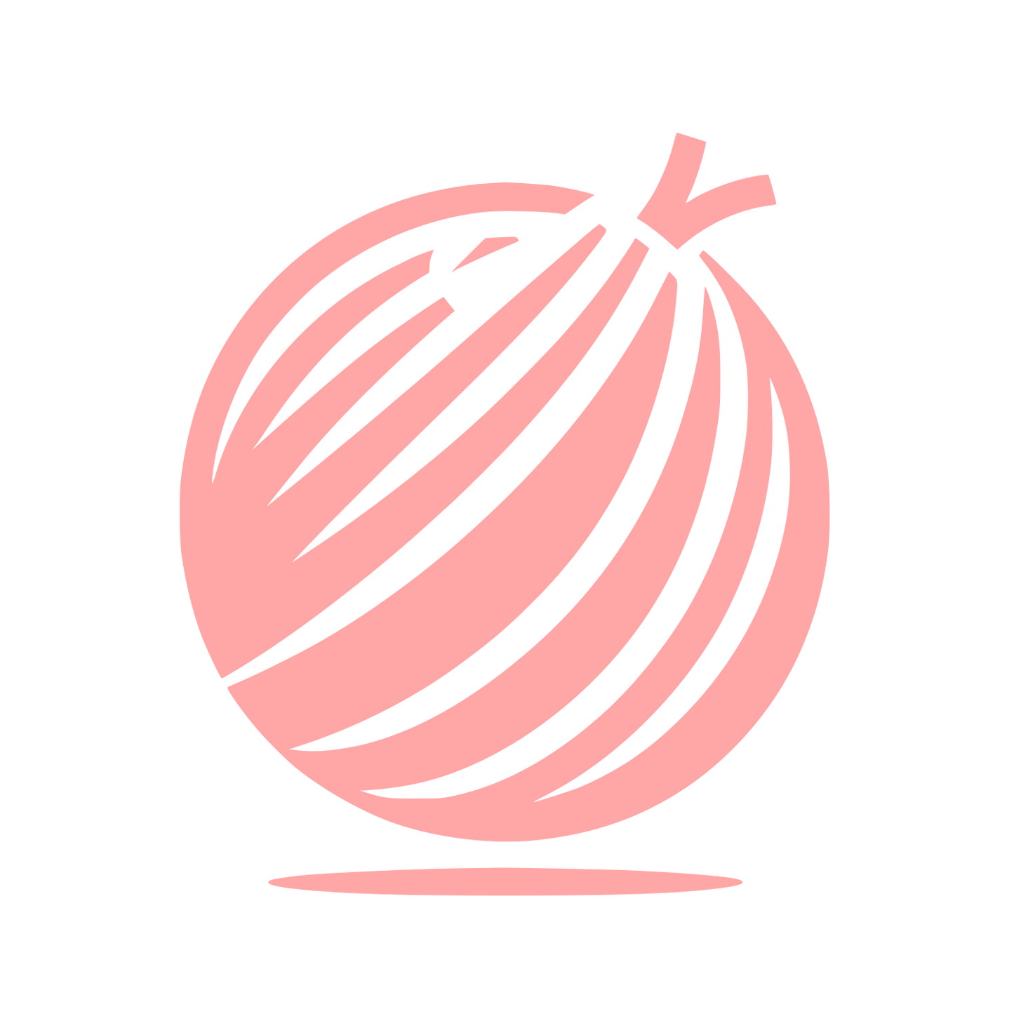 Logo of an Onion #ffa6a6