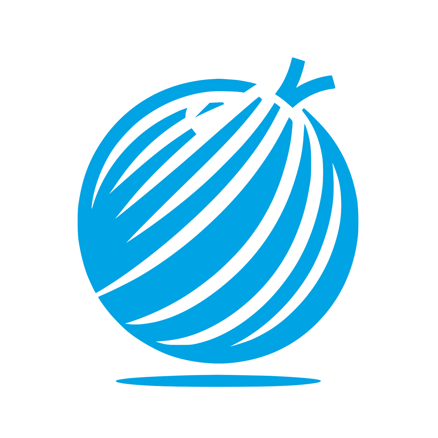 Logo of an Onion #00a3e4
