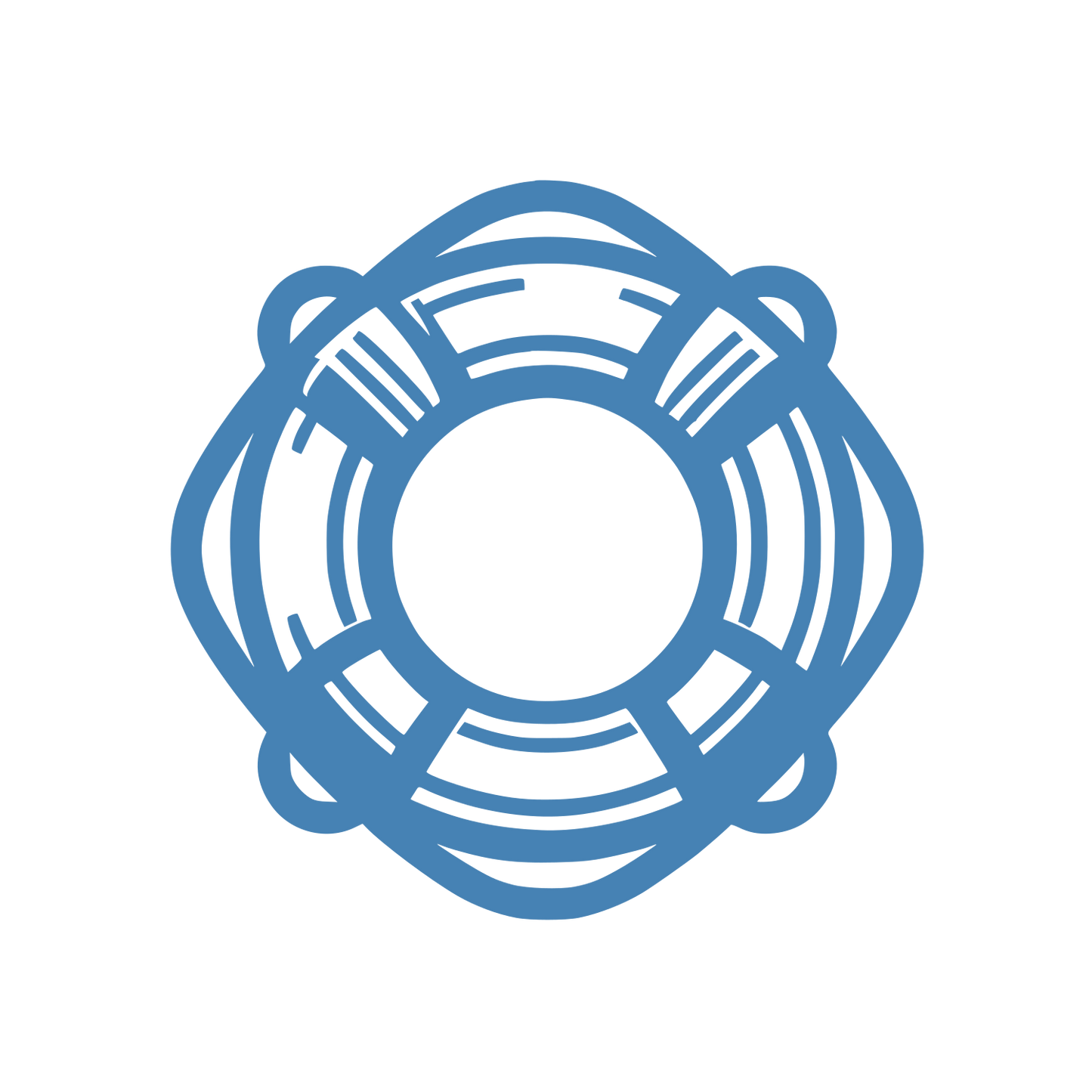 Intertwined Bands Circle Logo #4682B4
