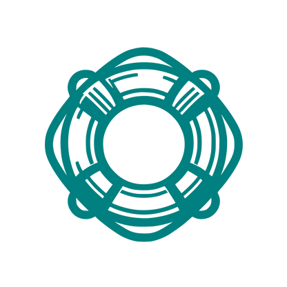Intertwined Bands Circle Logo #008080