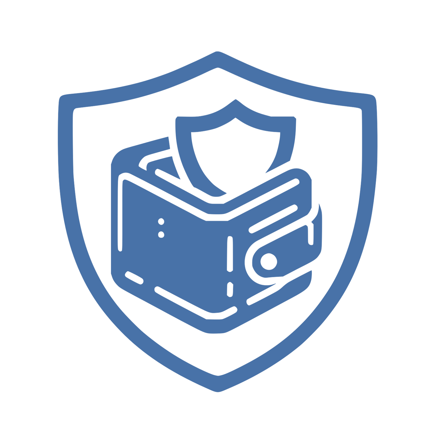 Shield Wallet Logo #4872A8