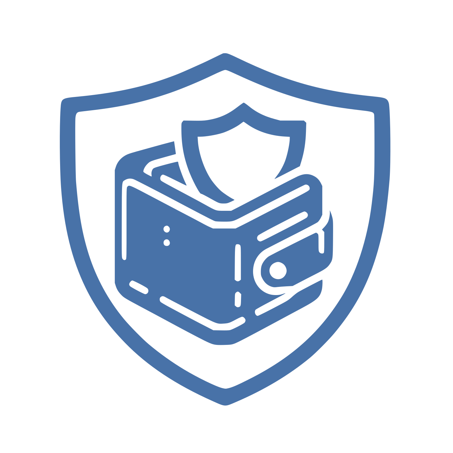 Shield Wallet Logo #4872A8
