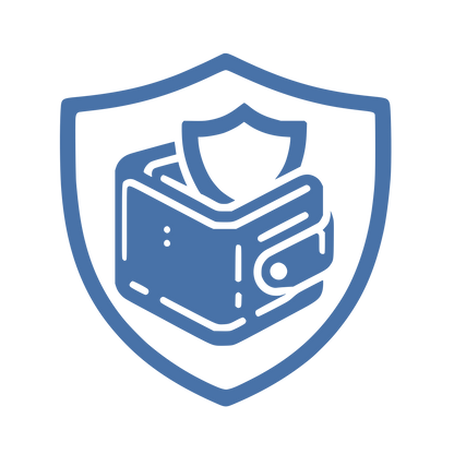 Shield Wallet Logo #4872A8