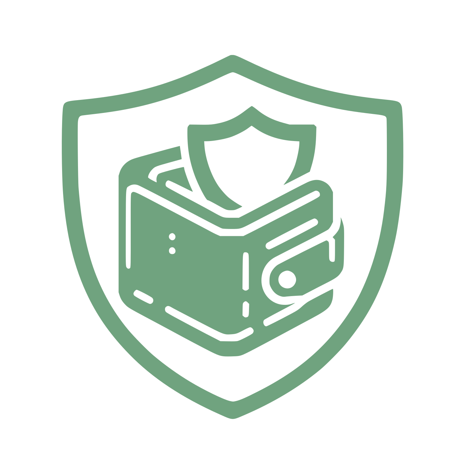 Shield Wallet Logo #70A37F