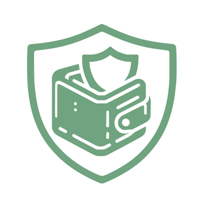 Shield Wallet Logo #70A37F