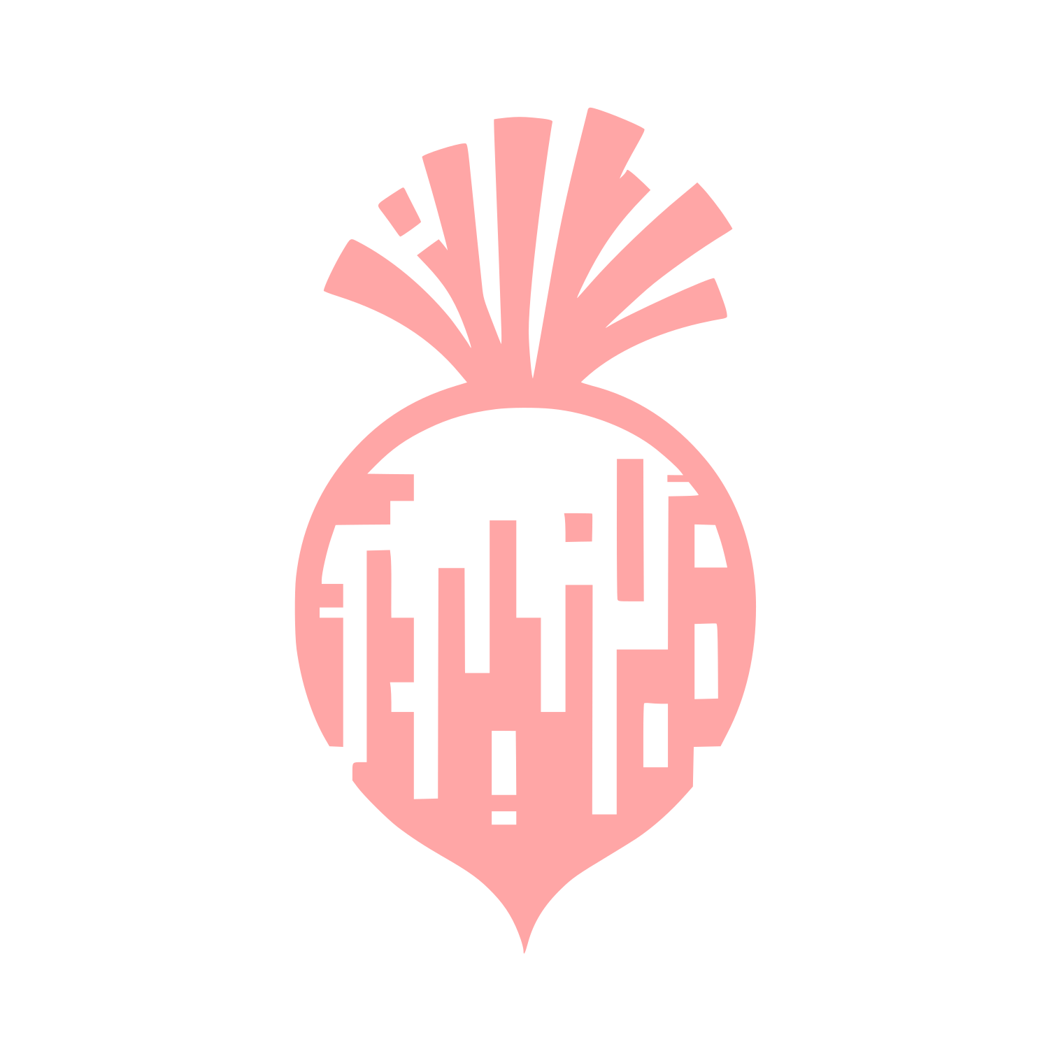 Daikon Radish Logo #ffa6a6
