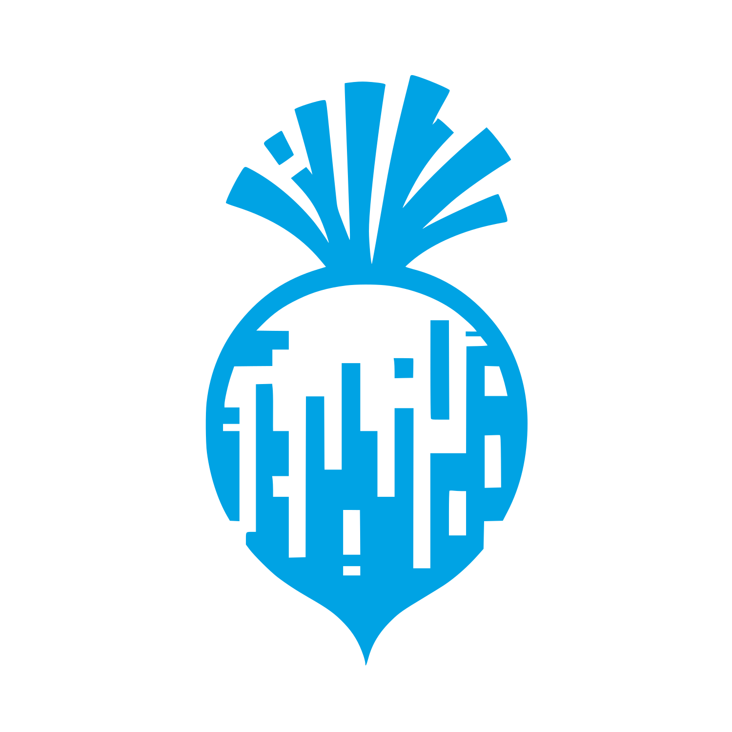 Daikon Radish Logo #00a3e4