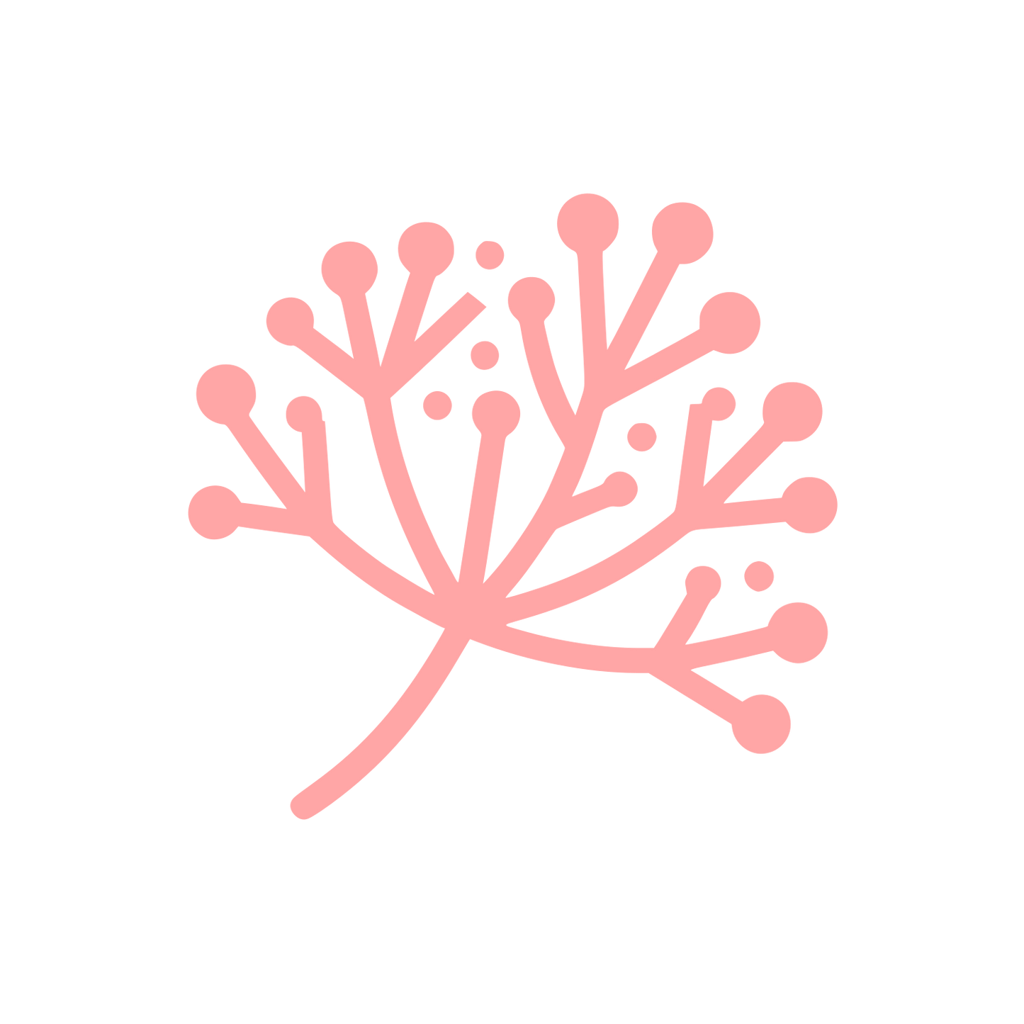 Logo with Branch Design #ffa6a6