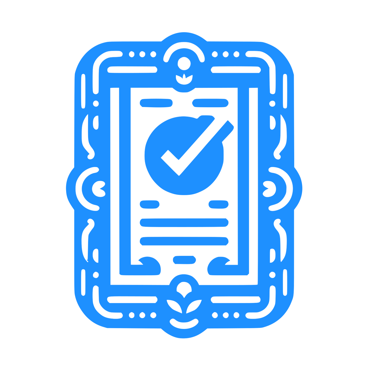 Verified Certificate Logo #1E90FF