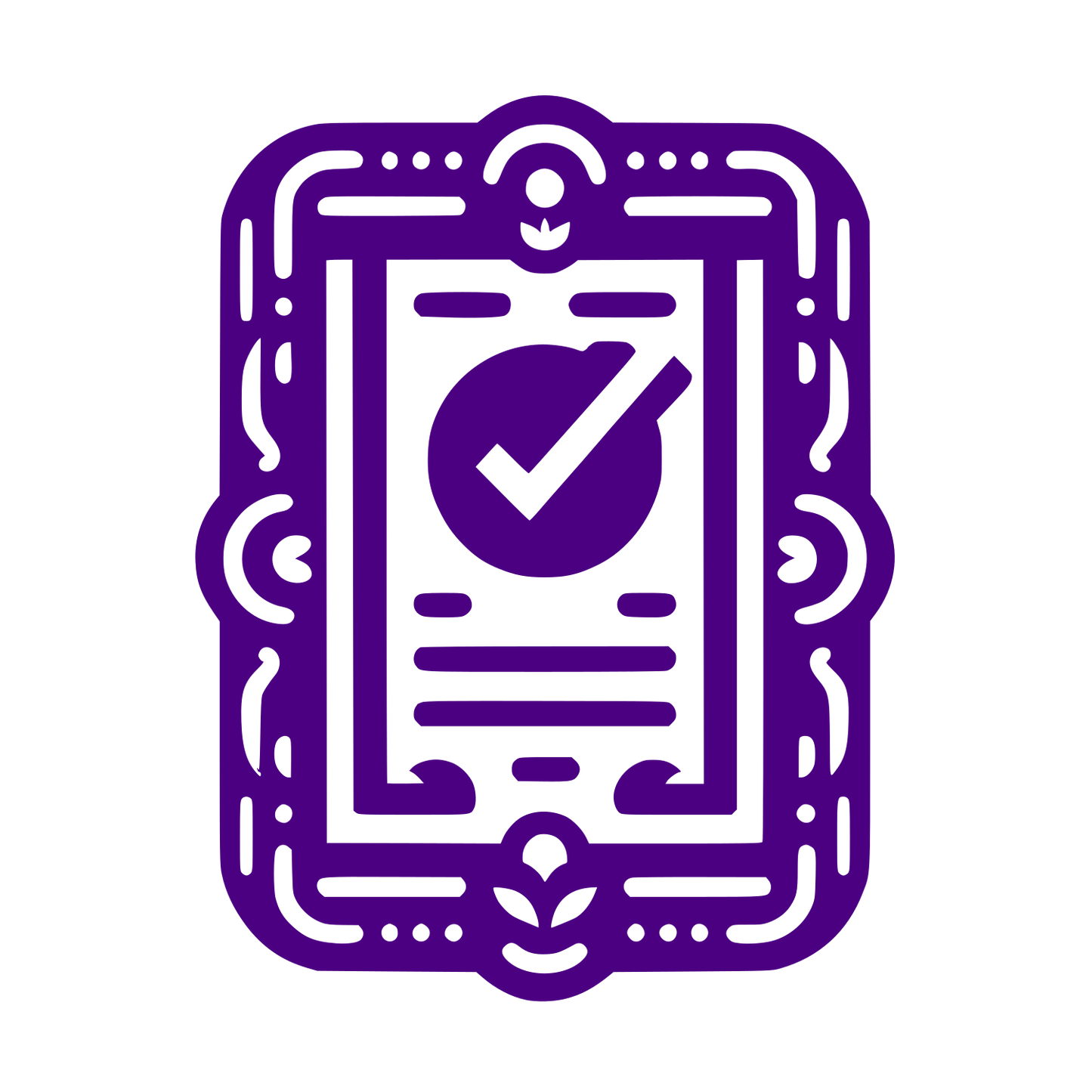Verified Certificate Logo #4B0082