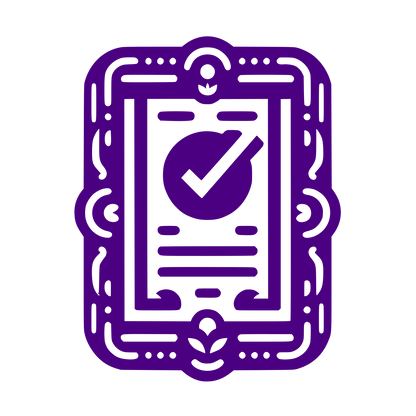 Verified Certificate Logo #4B0082