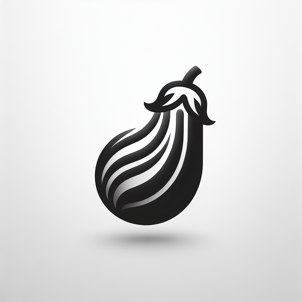 Logo Featuring Eggplant Design