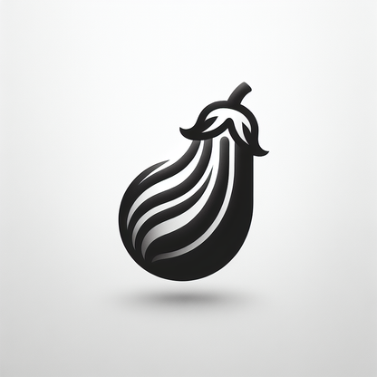 Logo Featuring Eggplant Design