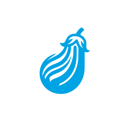 Logo Featuring Eggplant Design #00a3e4