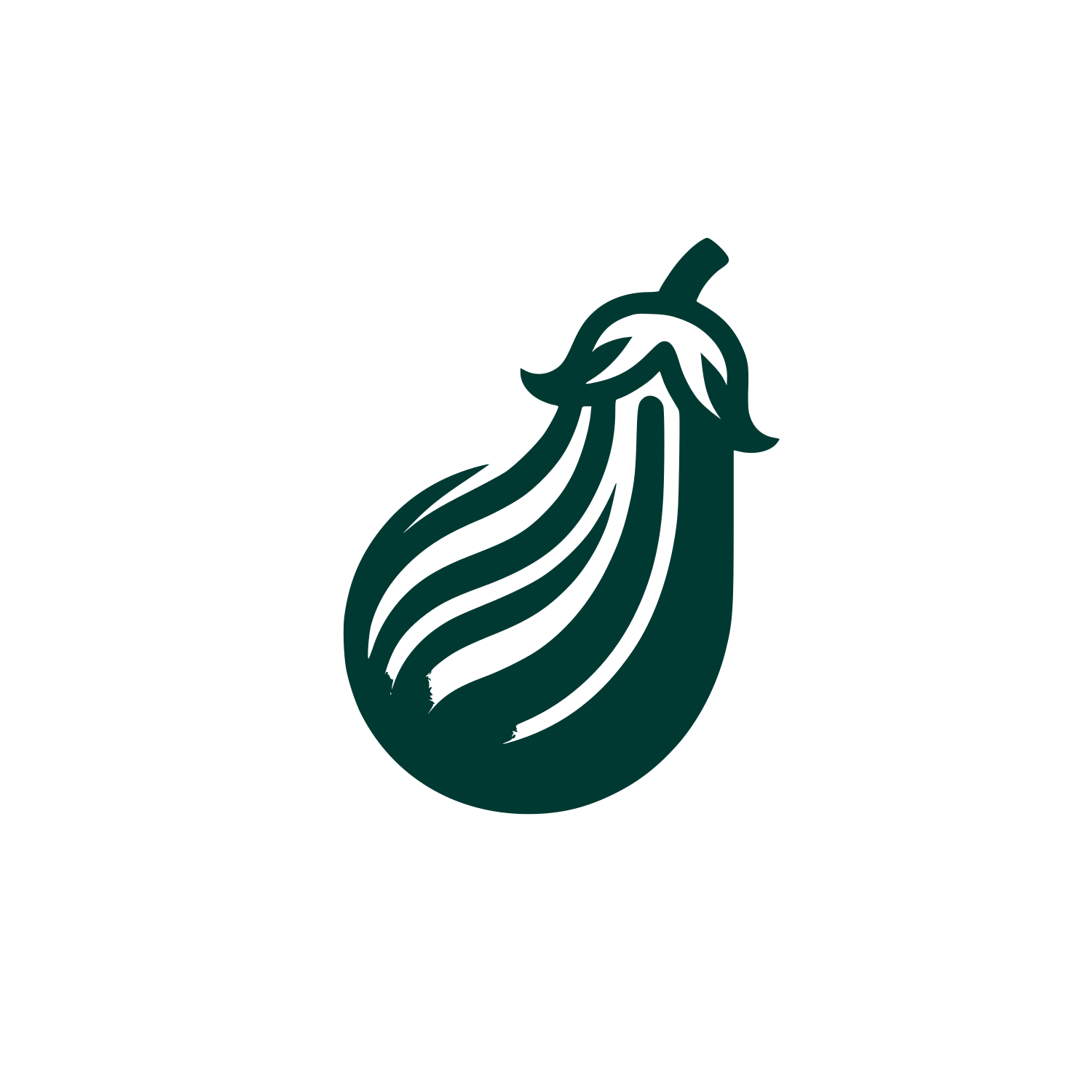 Logo Featuring Eggplant Design #003932