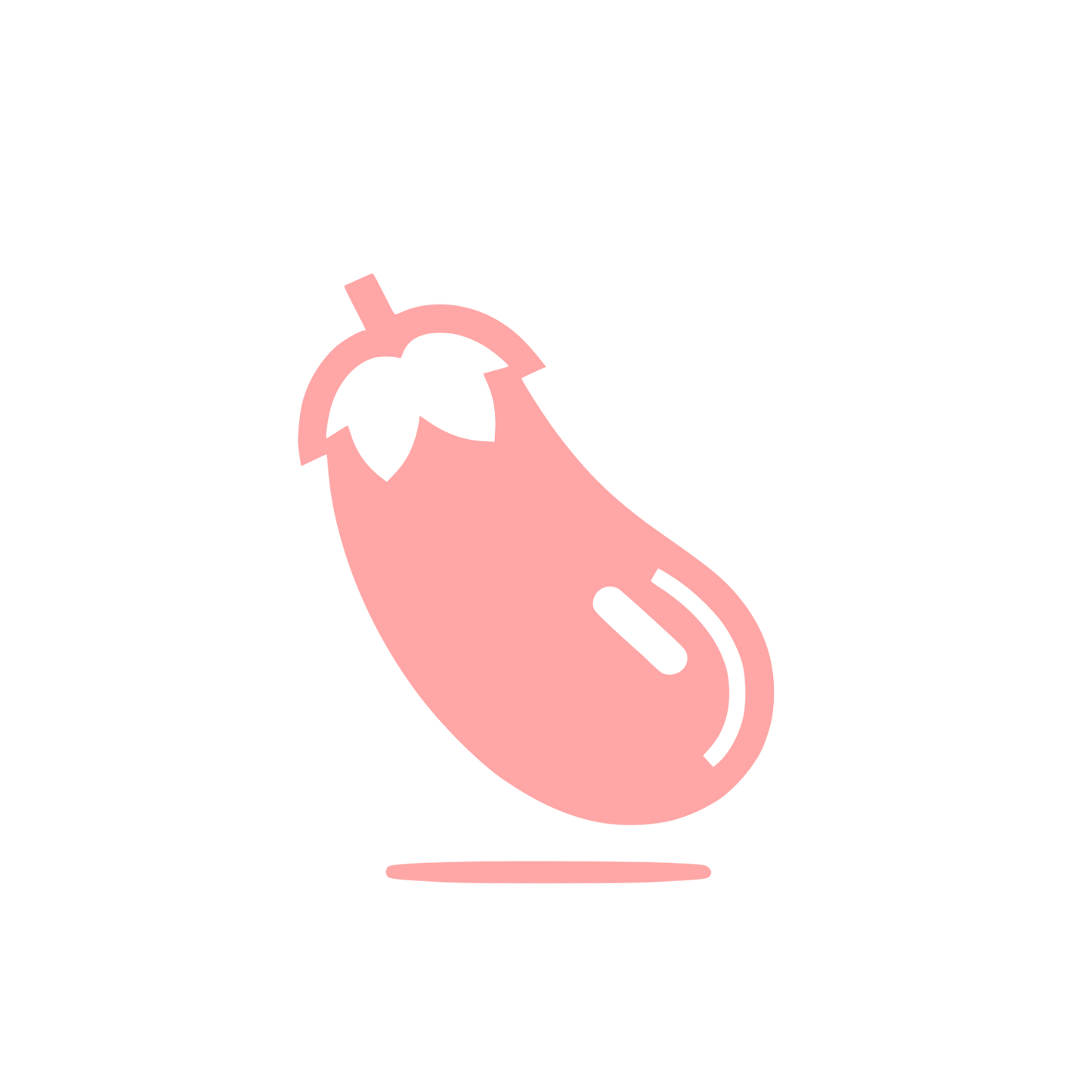 Eggplant Logo Design #ffa6a6