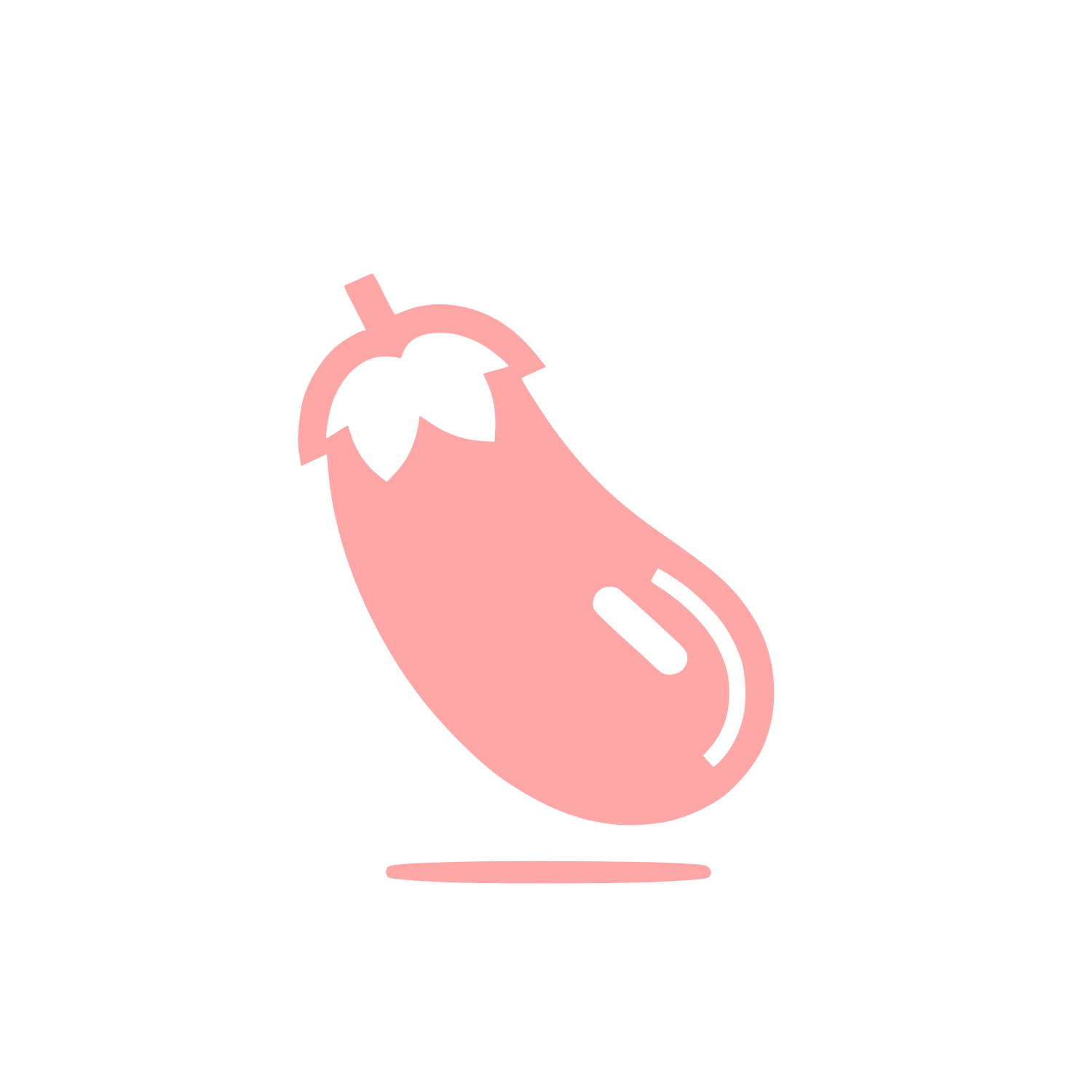 Eggplant Logo Design #ffa6a6