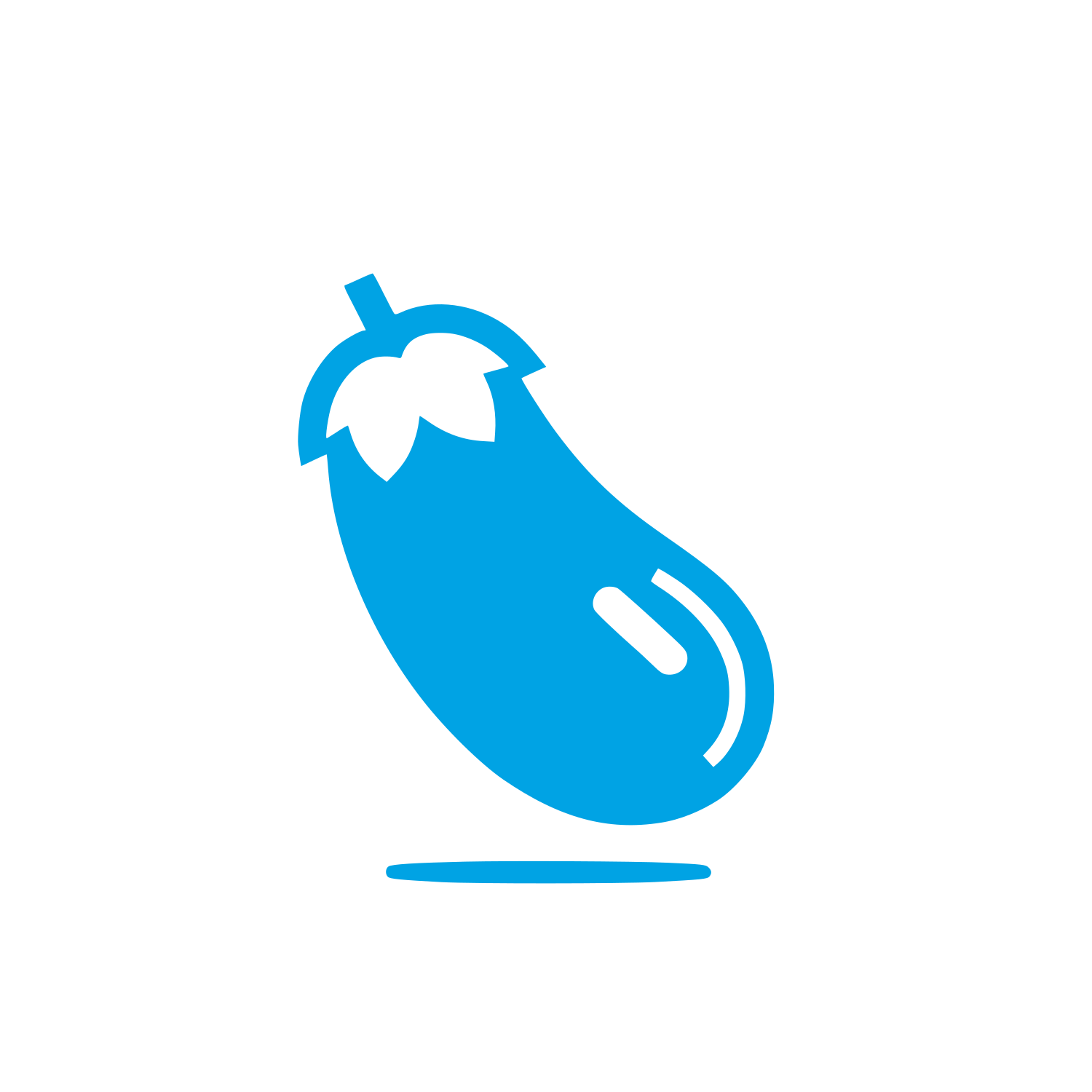 Eggplant Logo Design #00a3e4