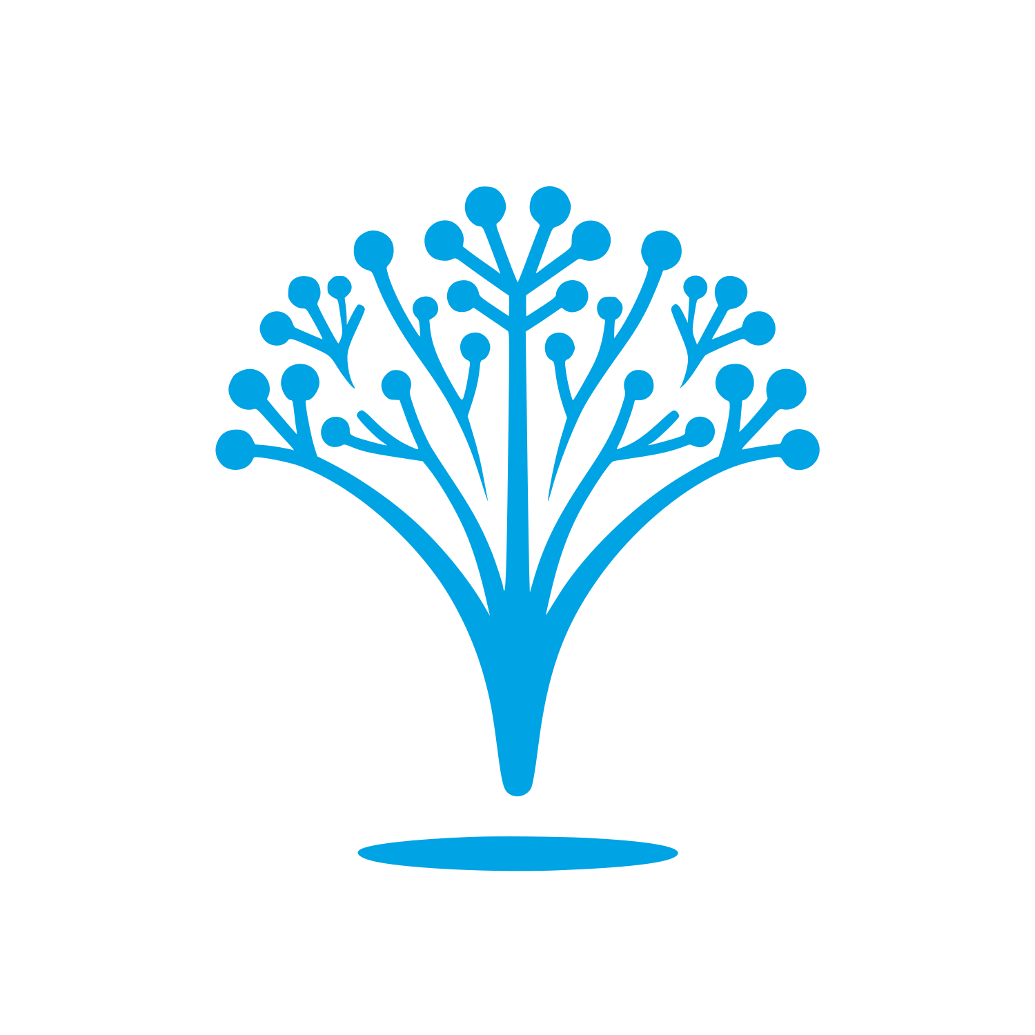 Tree Structure Logo #00a3e4